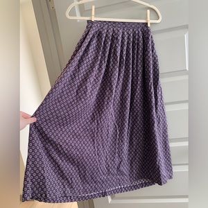 Vintage calico a line circle skirt